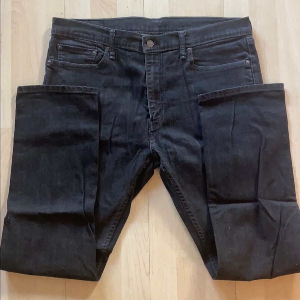 Levi Strauss & Co 513 Black Acid Wash Jeans
